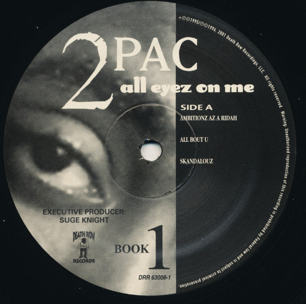 2Pac - All Eyez On Me (1996) - VG+ 4 LP Record 2001 Death Row USA RARE Vinyl - Hip Hop / G-Funk - Shuga Records
