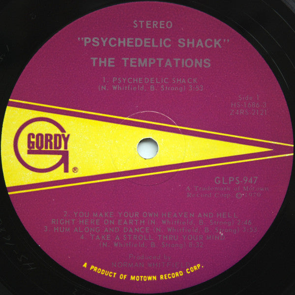 The Temptations - Psychedelic Shack - VG+ LP Record 1970 Gordy USA Original Vinyl - Soul / Funk - Shuga Records