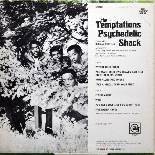 The Temptations - Psychedelic Shack - VG+ LP Record 1970 Gordy USA Original Vinyl - Soul / Funk - Shuga Records
