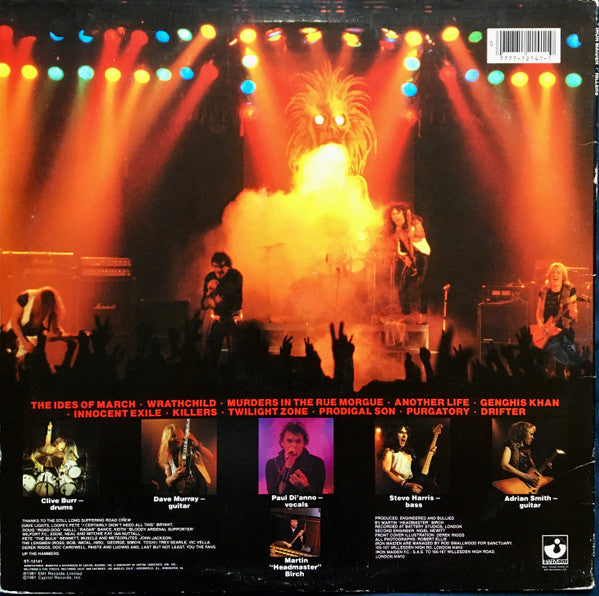 Iron Maiden - Killers - VG+ LP Record 1981 Harvest USA Original Vinyl - Heavy Metal - Shuga Records
