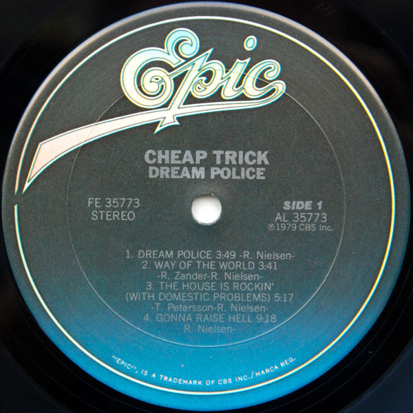 Cheap Trick - Dream Police - VG+ LP Record 1979 Epic USA Original Vinyl - Power Pop / Pop Rock - Shuga Records