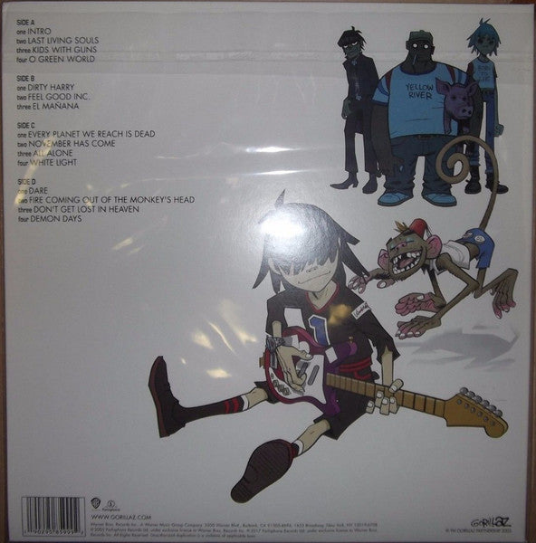 Gorillaz - Demon Days (2005) - Mint- 2 LP Record 2017 Warner Vinyl Me, Please Club Edition RARE Mispress Red Translucent Vinyl - Trip Hop / Hip Hop / Pop Rap / Rock - Shuga Records