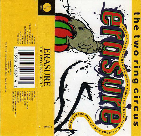 Erasure - The Two Ring Circus - Used Cassette 1987 Sire Tape - Synth-pop