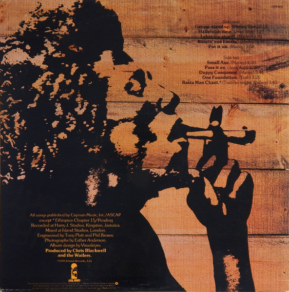 Bob Marley And The Wailers - Burnin' (1973) - VG+ LP Record 1978 Island USA Vinyl - Reggae / Roots Reggae - Shuga Records