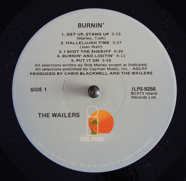 Bob Marley And The Wailers - Burnin' (1973) - VG+ LP Record 1978 Island USA Vinyl - Reggae / Roots Reggae - Shuga Records