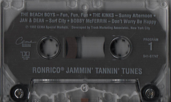 Various - Ronrico Jammin' Tannin' Tunes - Mint- Cassette 1992 CEMA Special Markets USA Tape - Rock / Surf / Pop - Shuga Records