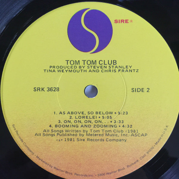 Tom Tom Club - Tom Tom Club - VG+ LP Record 1981 Sire USA Original Vinyl - Synth-pop / Dub / Disco - Shuga Records