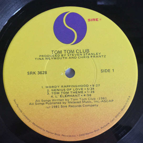 Tom Tom Club - Tom Tom Club - VG+ LP Record 1981 Sire USA Original Vinyl - Synth-pop / Dub / Disco - Shuga Records