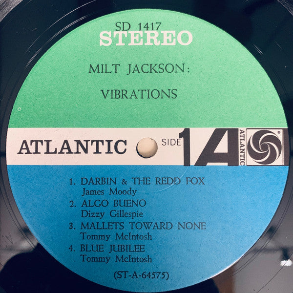 Milt Jackson - Vibrations - VG6+ LP Record 1964 Atlantic USA Stereo Original Vinyl - Jazz / Bop / Cool Jazz - Shuga Records