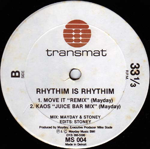 Rhythim Is Rhythim - Strings Of Life - VG- (low grade) 12" Single Record USA 1987 Transmat USA Detroit Vinyl - Techno / Derrick May - Shuga Records