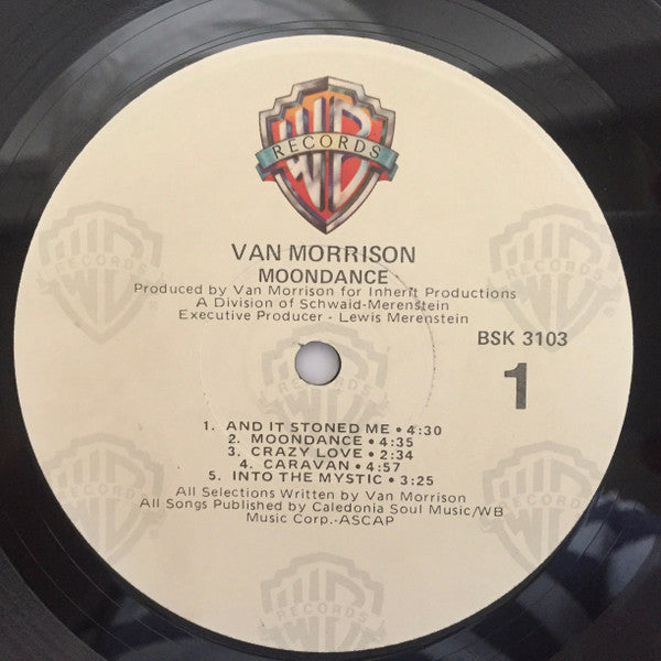 Van Morrison - Moondance (1970) - VG+ LP Record 1970's Warner USA Vinyl - Rock / Classic Rock - Shuga Records