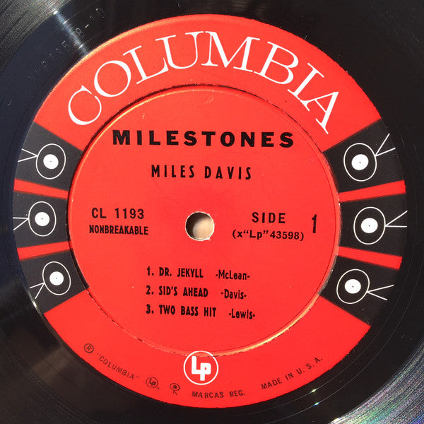 Miles Davis Milestones - VG- (Very low grade cover) LP Record 1957 Columbia USA Mono Original 6 Eye Vinyl - Jazz / Hard Bop - Shuga Records