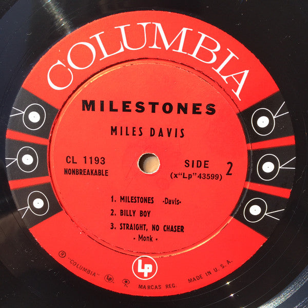 Miles Davis Milestones - VG- (Very low grade cover) LP Record 1957 Columbia USA Mono Original 6 Eye Vinyl - Jazz / Hard Bop - Shuga Records