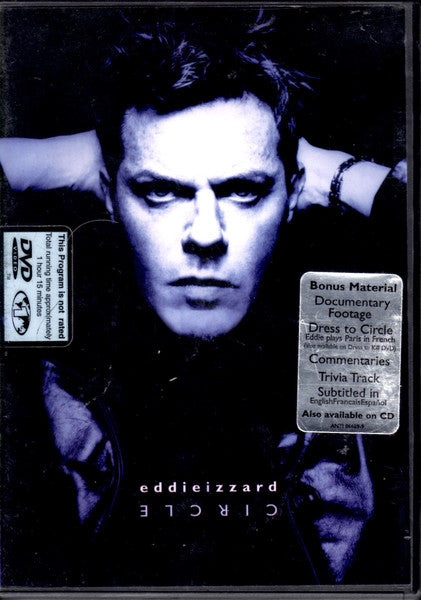 Eddie Izzard - Circle VG+ DVD 2002 USA Anti- Home Video Comedy - Shuga Records