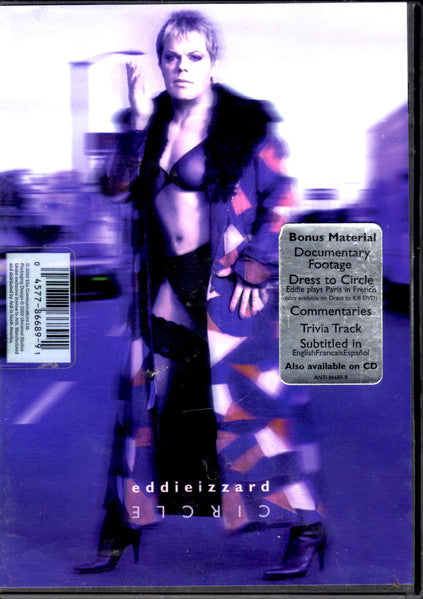 Eddie Izzard - Circle VG+ DVD 2002 USA Anti- Home Video Comedy - Shuga Records