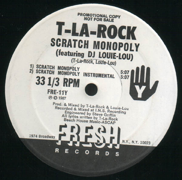T La Rock - This Beat Kicks - Mint- 12" Single Record 1987 Fresh USA Promo Vinyl - Hip Hop - Shuga Records