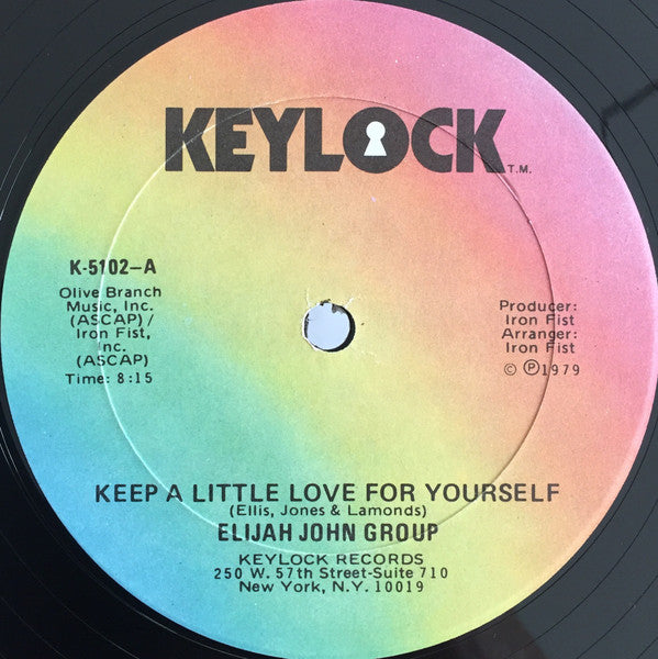 Elijah John Group - Keep A Little Love For Yourself - VG+ 12" Single Record 1979 Keylock USA Vinyl - Disco / Funk - Shuga Records
