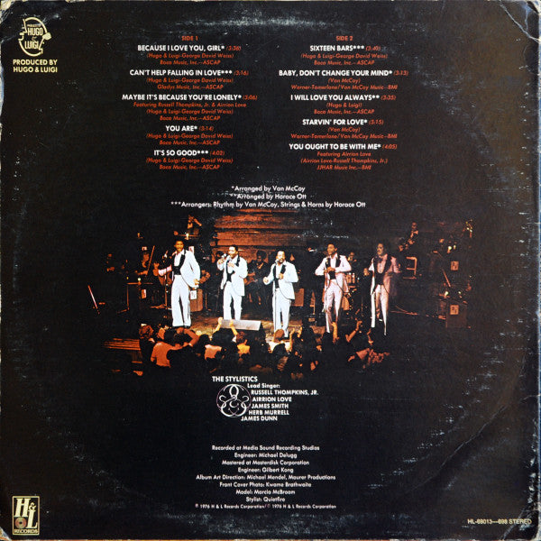 The Stylistics - Fabulous - VG+ LP Record 1976 H&L USA Vinyl - Funk / Funk - Shuga Records