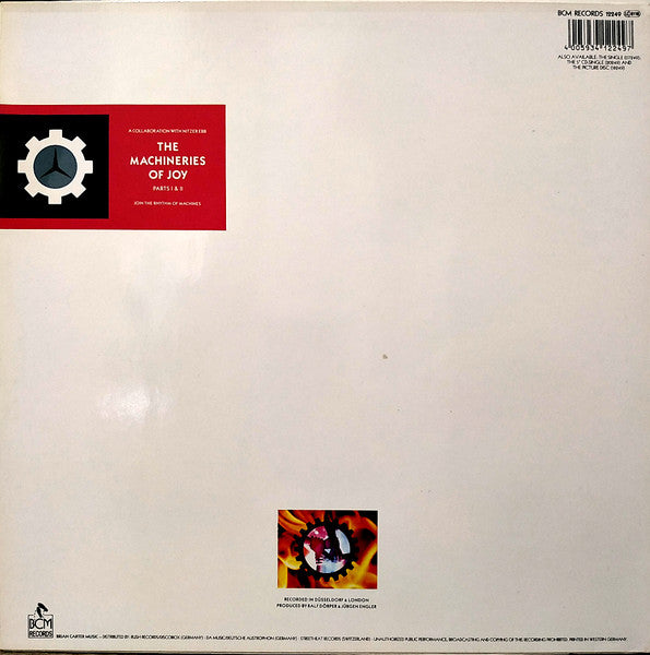 Die Krupps - The Machineries Of Joy (Parts I & II) - Mint- 12" Single Record 1989 BCM Germany Grey Vinyl - Electronic / EBM - Shuga Records