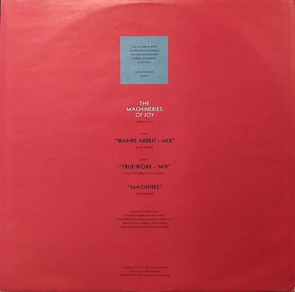 Die Krupps - The Machineries Of Joy (Parts I & II) - Mint- 12" Single Record 1989 BCM Germany Grey Vinyl - Electronic / EBM - Shuga Records