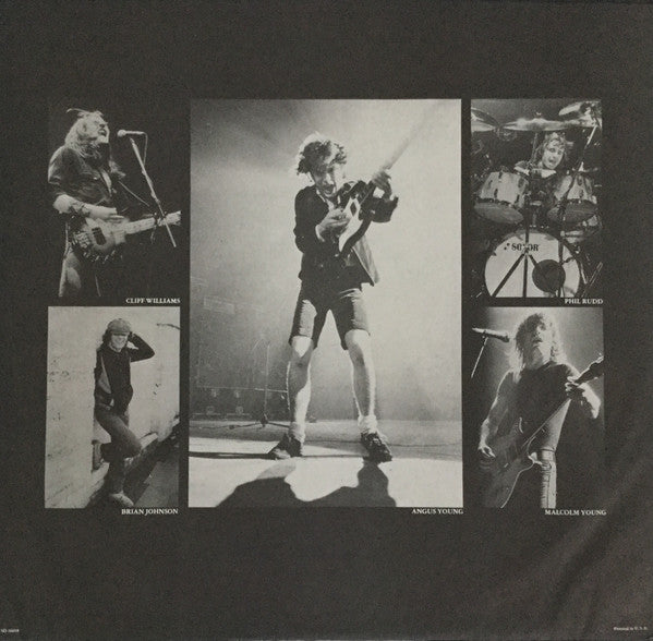 AC/DC ‎– Back In Black - VG+ LP Record 1980 Atlantic USA RL Ludwig Master Vinyl, Embossed Cover & Grey Print - Hard Rock - Shuga Records