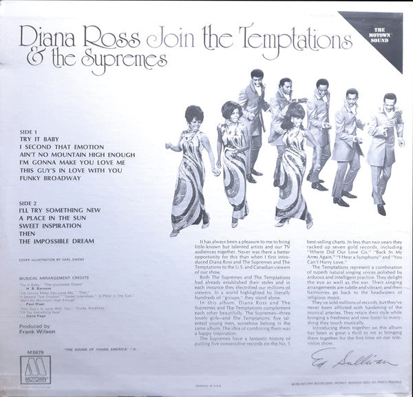 Diana Ross & The Supremes Join The Temptations - Mint- LP Record 1968 Motown USA Original Press Vinyl - Soul / Rhythm & Blues - Shuga Records