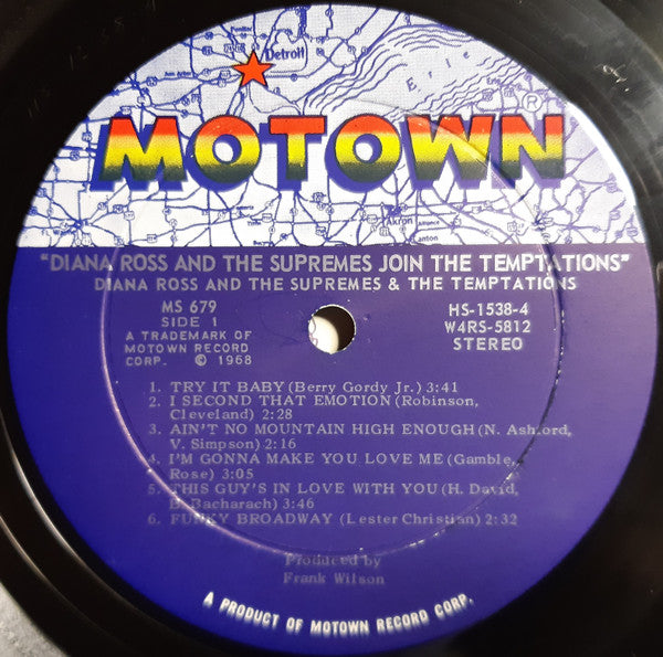 Diana Ross And The Supremes & The Temptations ‎– Diana Ross & The Supremes Join The Temptations - VG+ LP Record 1968 Motown USA Vinyl - Soul / Rhythm & Blues - Shuga Records