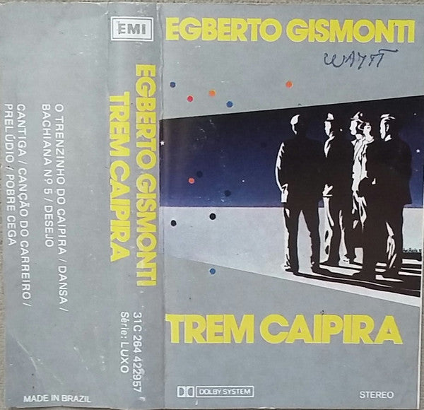 Egberto Gismonti ‎– Trem Caipira - VG+ Cassette 1985 EMI Brazil Tape - Jazz / Avantgarde / Electronic - Shuga Records