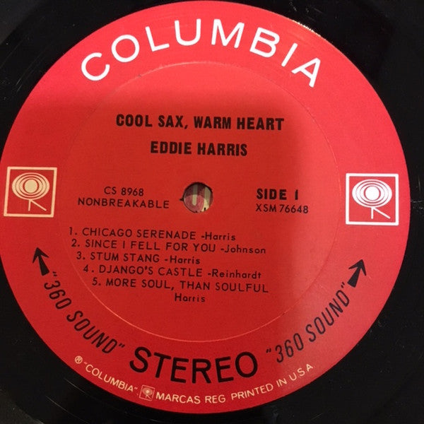 Eddie Harris – Cool Sax Warm Heart - VG LP Record 1964 Columbia USA Vinyl - Jazz / Jazz-Funk - Shuga Records