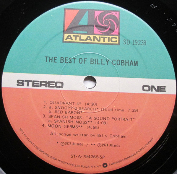 Billy Cobham - The Best Of Billy Cobham - Mint- LP Record 1979 Atlantic USA Vinyl - Jazz / Fusion / Funk