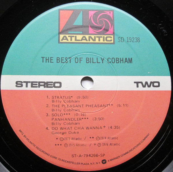 Billy Cobham - The Best Of Billy Cobham - Mint- LP Record 1979 Atlantic USA Vinyl - Jazz / Fusion / Funk