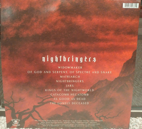 The Black Dahlia Murder - Nightbringers - Mint- LP Record 2017 Metal Blade Impericon Europe Exclusive Red Opaque with Black Splatter Vinyl, Insert, Poster & Numbered - Death Metal - Shuga Records