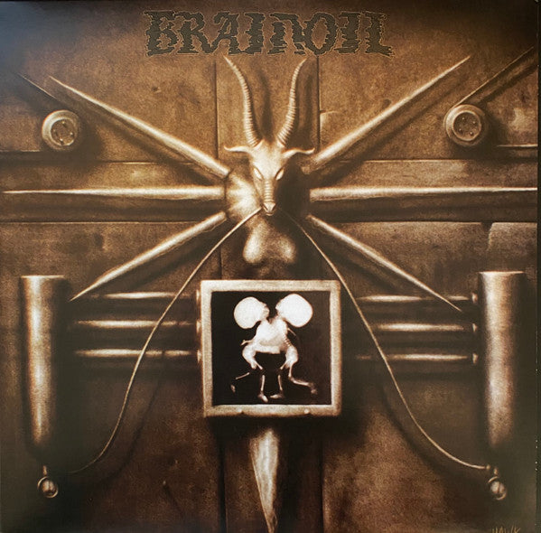 Brainoil- Brainoil (2003) - New LP Record (Opened to verify color) 2014 TANKCRIMES USA Black / Gold split Vinyl, Insert & Download - Doom Metal - Shuga Records