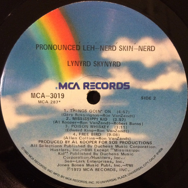 Lynyrd Skynyrd - (Pronounced 'Lĕh-'nérd 'Skin-'nérd)(1973) - VG LP Record 1980 MCA USA Vinyl - Classic Rock / Southern Rock - Shuga Records
