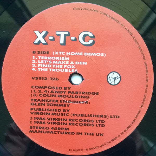 XTC - The Meeting Place - Mint- (VG+ cover) EP 12" Record Virgin UK Vinyl Rare - New Wave Pop Rock