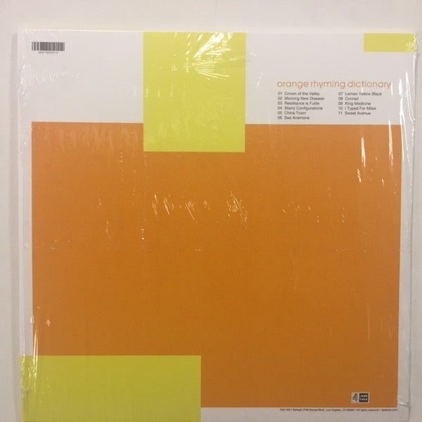 Jets To Brazil - Orange Rhyming Dictionary (1998) - VG+ 2 LP Record 2017 Jade Tree Epitaph 180 gram Vinyl & Insert - Emo / Indie Rock - Shuga Records