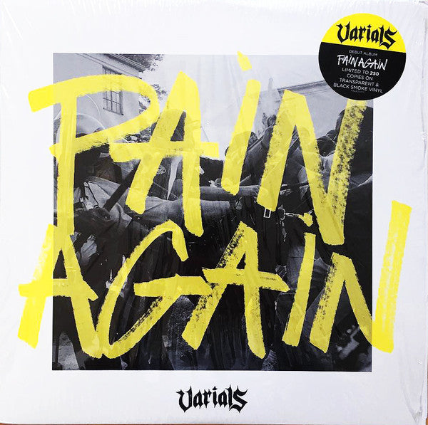 Varials - Pain Again - Mint- LP Record 2017 Fearless Transparent & Black Smoke Vinyl & Download (250 copies made) - Hardcore / Metalcore - Shuga Records