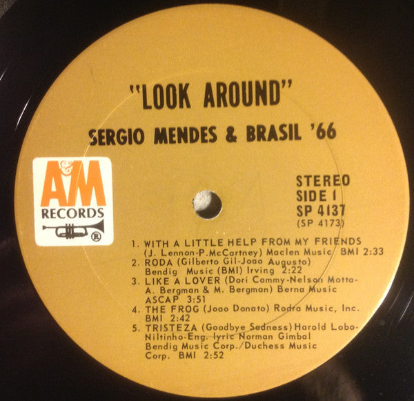 Sergio Mendes & Brasil '66 - Look Around - VG+ LP Record 1968 A&M USA Original Vinyl - Jazz / Bossanova / Latin - Shuga Records