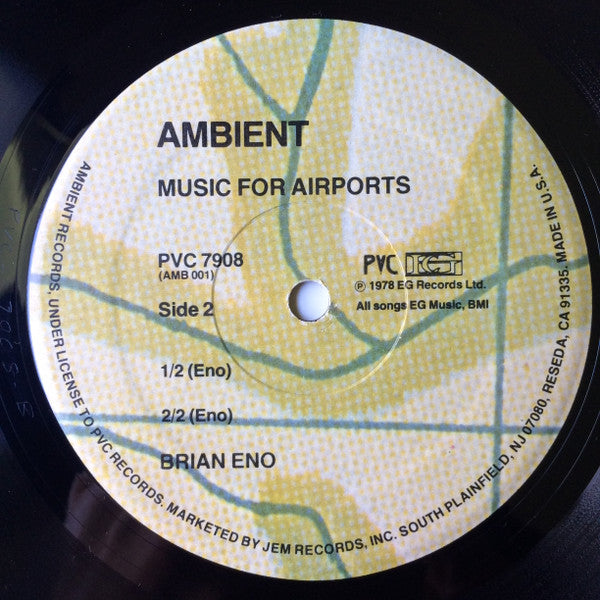 Brian Eno - Ambient 1 (Music For Airports) - Mint- LP Record 1979 PVG EG USA Original Vinyl, Inner & Receipt - Electronic / Ambient / Experimental - Shuga Records