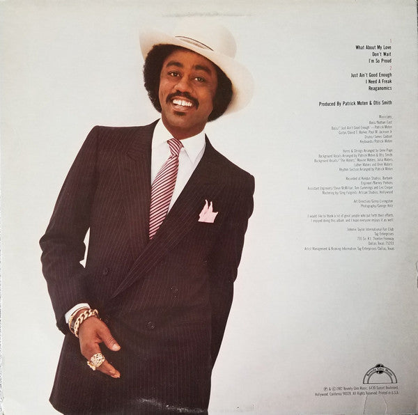Johnnie Taylor - Just Ain't Good Enough - VG+ LP Record 1982 Beverly Glen Music USA Vinyl - Soul / Funk / Blues - Shuga Records
