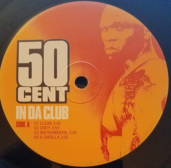 50 Cent - In Da Club / Backdown - VG+ 12" Single Record 2003 Shady Aftermath G Unit USA Promo Vinyl - Hip Hop / Pop Rap / Gangsta - Shuga Records