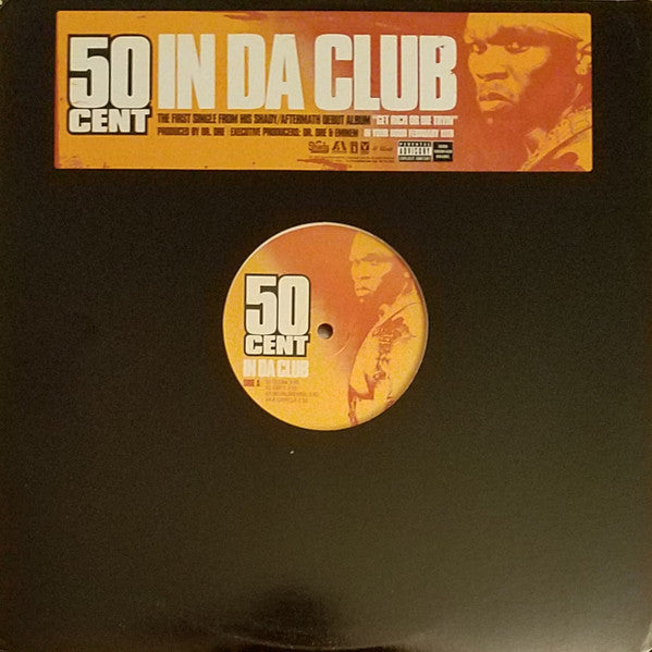50 Cent - In Da Club / Backdown - VG+ 12" Single Record 2003 Shady Aftermath G Unit USA Promo Vinyl - Hip Hop / Pop Rap / Gangsta - Shuga Records