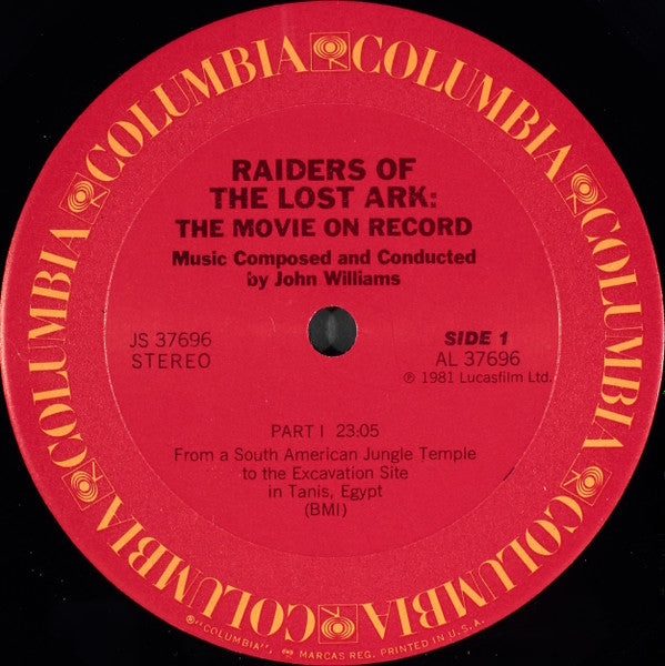 John Williams - Raiders Of The Lost Ark: The Movie On Record - VG+ LP Record 1981 Columbia USA Vinyl & Booklet - Soundtrack / Movie Effects - Shuga Records