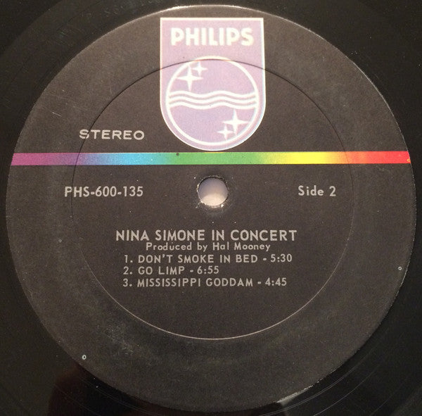 Nina Simone - In Concert(1964) - VG+ LP Record 1966 Philips USA Vinyl - Jazz / Soul-Jazz - Shuga Records