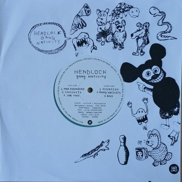 Headlock - Gang Nativity - New 10" LP Record 2017 Hit+Run Blue / Green Vinyl, Numbered, Booklet, Patch, Sticker & Button - Hip Hop - Shuga Records