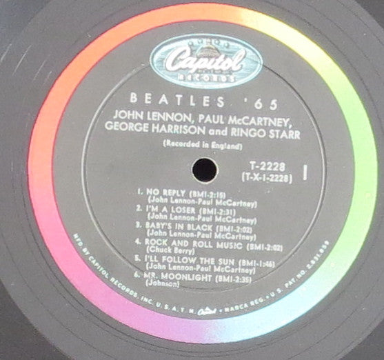 The Beatles - Beatles '65 - VG+ LP Record 1964 Capitol USA Mono Original Vinyl - Rock & Roll / Pop Rock / Beat - Shuga Records