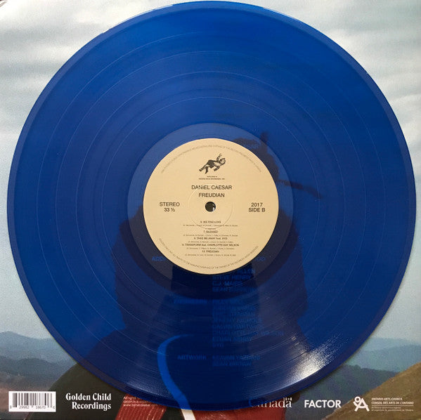 Daniel Caesar - Freudian - Mint- (VG cover) LP Record 2017 Golden Child Canada Blue Vinyl RARE Original - R&B / Neo Soul