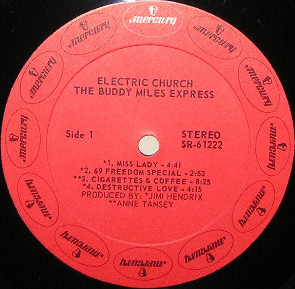 Buddy Miles Express - Electric Church - VG+ LP Record (VG- cover) 1969 Mercury USA Vinyl - Rock / Blues Rock - Shuga Records