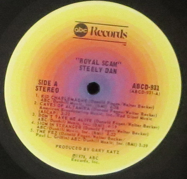 Steely Dan - The Royal Scam - VG LP Record 1976 ABC USA Original Vinyl - Classic Rock / Jazz-Rock - Shuga Records