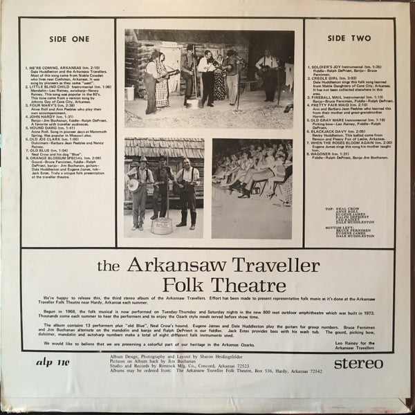 The Arkansaw Travellers - The Arkansaw Traveller Folk Theatre - VG LP Record 1973 Private Press Outsider USA Vinyl - Folk / Country / Bluegrass - Shuga Records